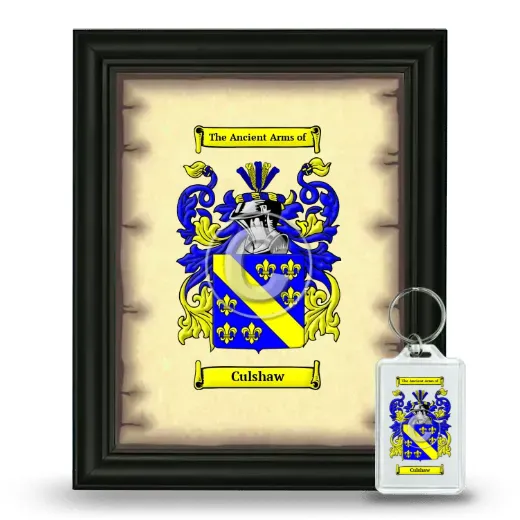 Culshaw Framed Coat of Arms and Keychain - Black