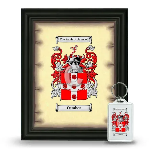 Cumbor Framed Coat of Arms and Keychain - Black