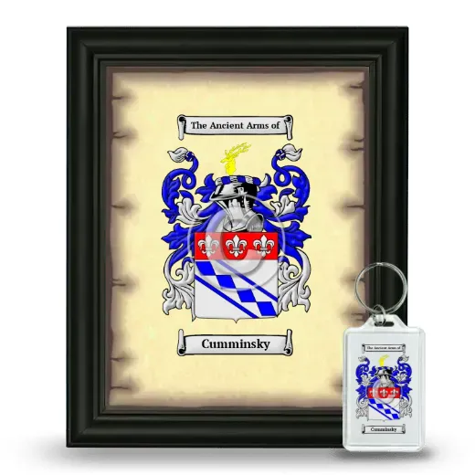 Cumminsky Framed Coat of Arms and Keychain - Black