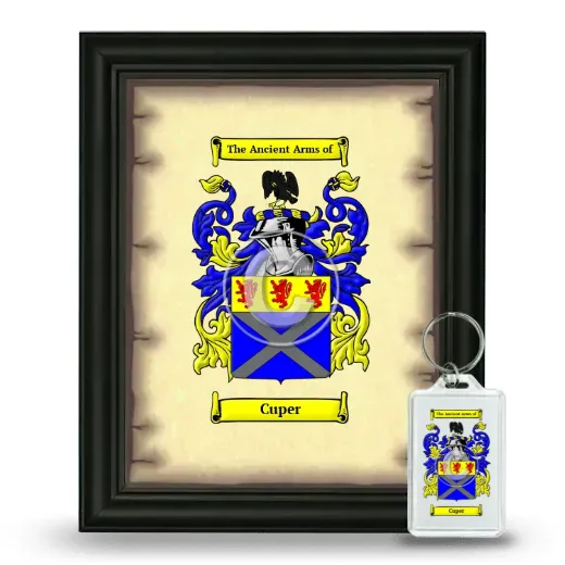 Cuper Framed Coat of Arms and Keychain - Black