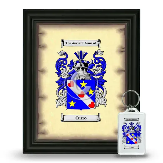 Curro Framed Coat of Arms and Keychain - Black