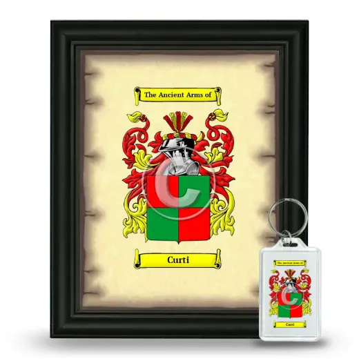 Curti Framed Coat of Arms and Keychain - Black