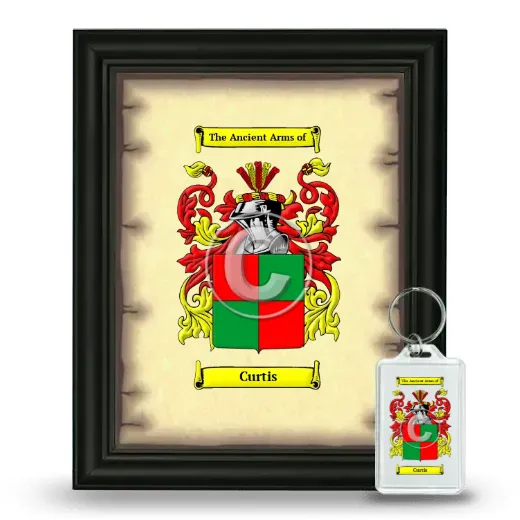 Curtis Framed Coat of Arms and Keychain - Black