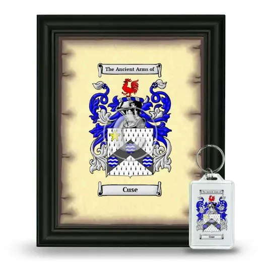 Cuse Framed Coat of Arms and Keychain - Black