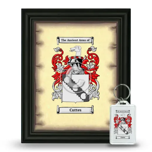 Cuttes Framed Coat of Arms and Keychain - Black