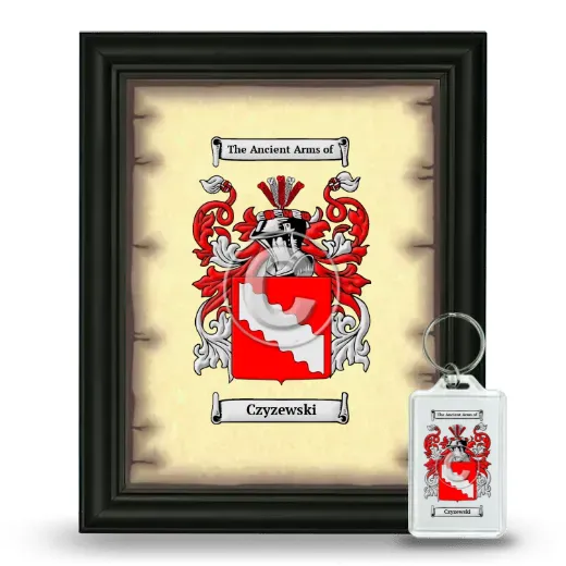 Czyzewski Framed Coat of Arms and Keychain - Black