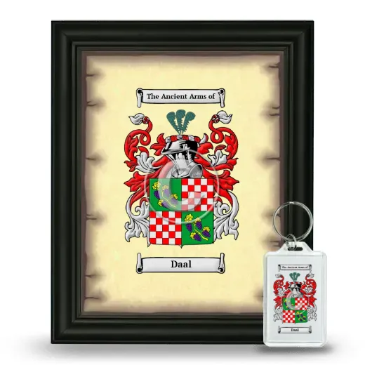 Daal Framed Coat of Arms and Keychain - Black