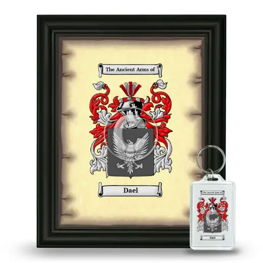 Dael Framed Coat of Arms and Keychain - Black