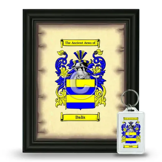Dalis Framed Coat of Arms and Keychain - Black