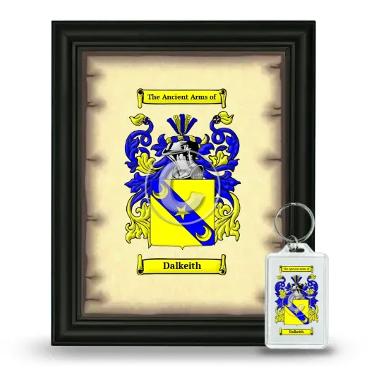 Dalkeith Framed Coat of Arms and Keychain - Black