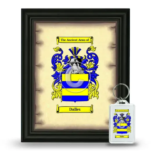 Dalles Framed Coat of Arms and Keychain - Black