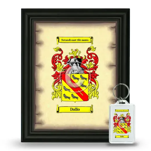 Dallo Framed Coat of Arms and Keychain - Black