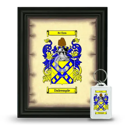 Dalremple Framed Coat of Arms and Keychain - Black