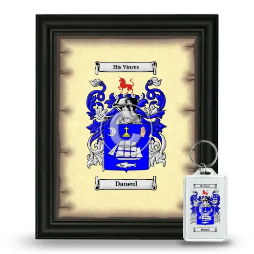 Daneul Framed Coat of Arms and Keychain - Black