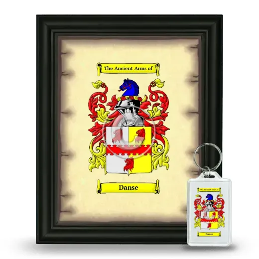 Danse Framed Coat of Arms and Keychain - Black