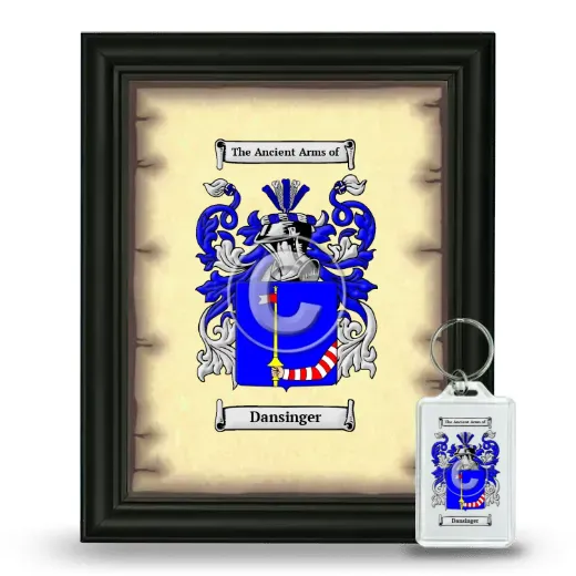 Dansinger Framed Coat of Arms and Keychain - Black