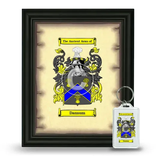 Dansum Framed Coat of Arms and Keychain - Black