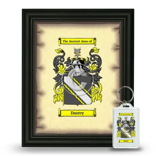 Dantry Framed Coat of Arms and Keychain - Black