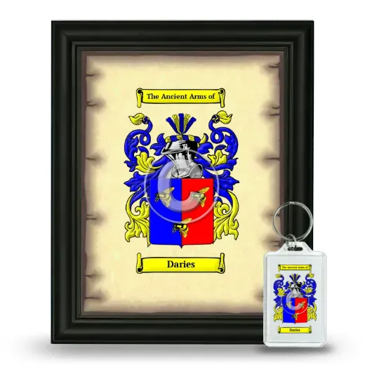 Daries Framed Coat of Arms and Keychain - Black