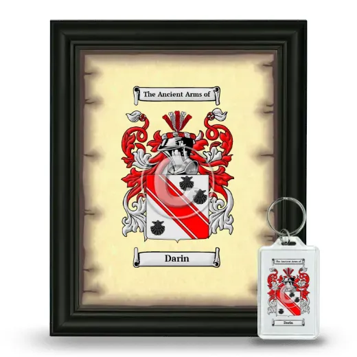 Darin Framed Coat of Arms and Keychain - Black