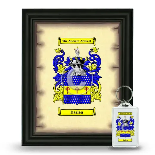 Darlen Framed Coat of Arms and Keychain - Black