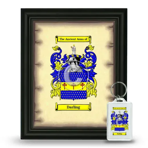 Darling Framed Coat of Arms and Keychain - Black