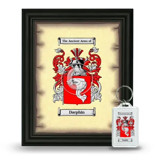 Darphin Framed Coat of Arms and Keychain - Black