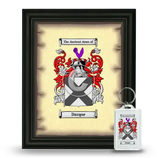 Darque Framed Coat of Arms and Keychain - Black