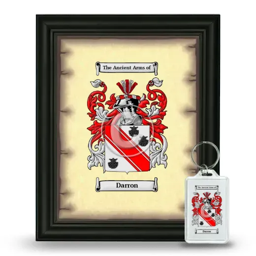Darron Framed Coat of Arms and Keychain - Black