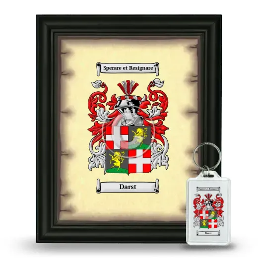 Darst Framed Coat of Arms and Keychain - Black