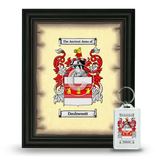 Dashwooit Framed Coat of Arms and Keychain - Black