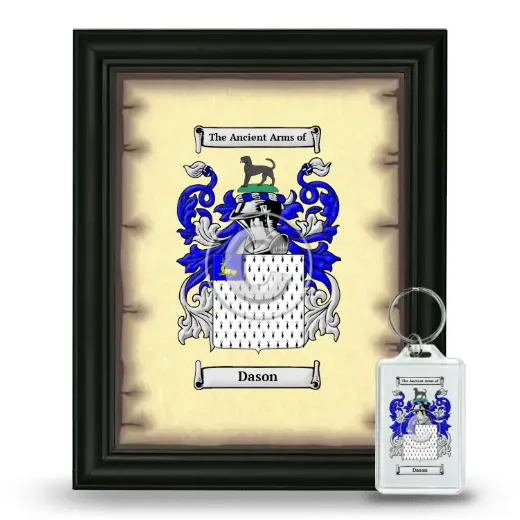 Dason Framed Coat of Arms and Keychain - Black