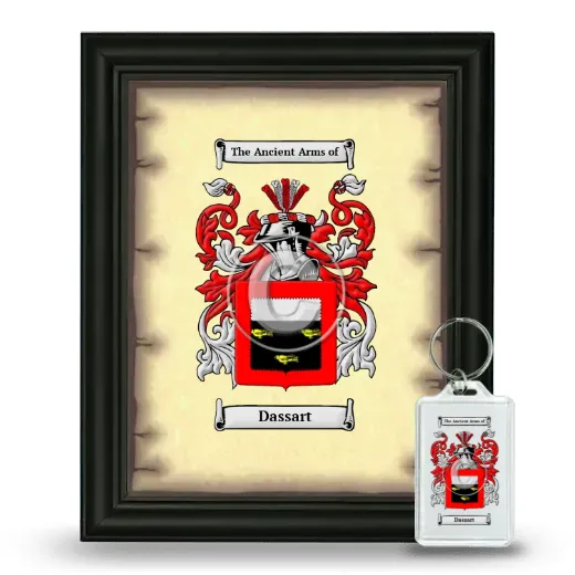Dassart Framed Coat of Arms and Keychain - Black