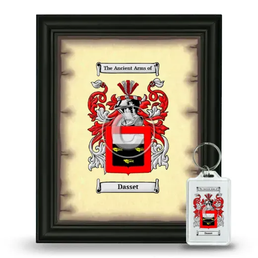 Dasset Framed Coat of Arms and Keychain - Black