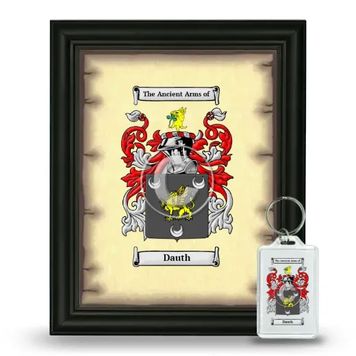 Dauth Framed Coat of Arms and Keychain - Black