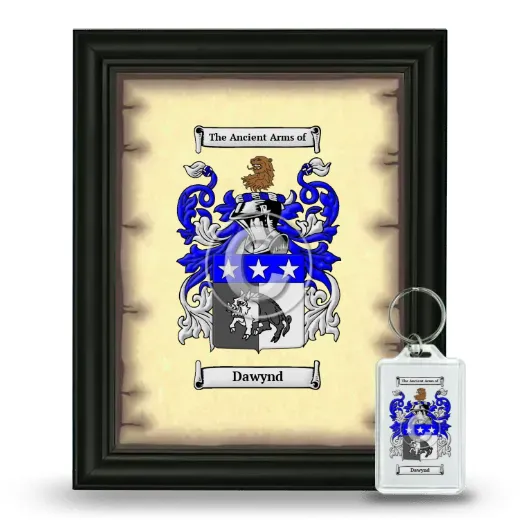 Dawynd Framed Coat of Arms and Keychain - Black