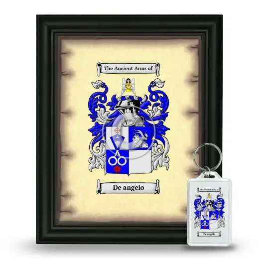 De angelo Framed Coat of Arms and Keychain - Black