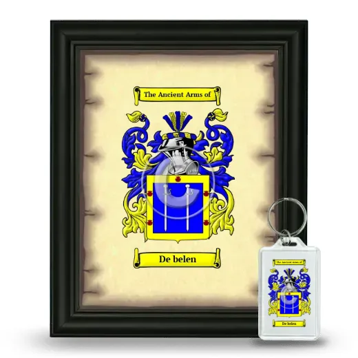 De belen Framed Coat of Arms and Keychain - Black