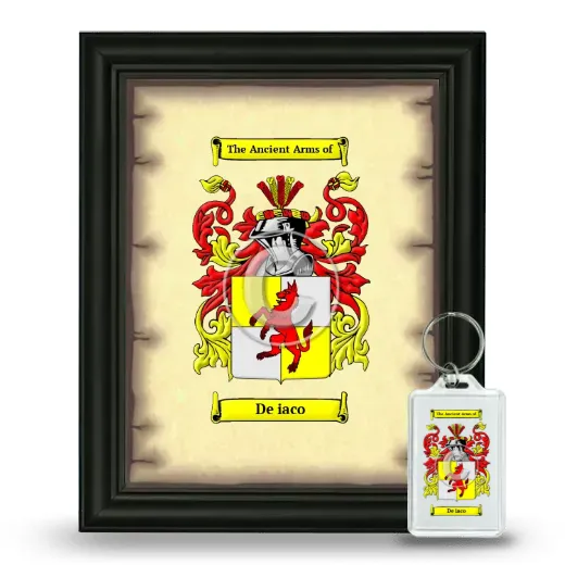 De iaco Framed Coat of Arms and Keychain - Black