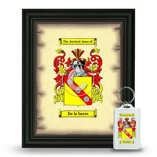 De la barre Framed Coat of Arms and Keychain - Black