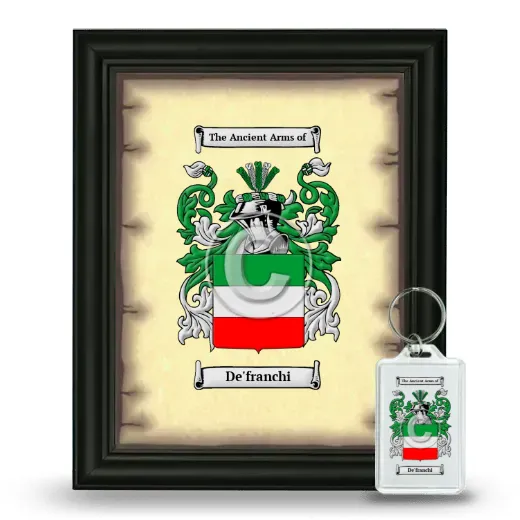 De'franchi Framed Coat of Arms and Keychain - Black
