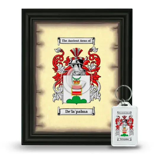 De'la'palma Framed Coat of Arms and Keychain - Black