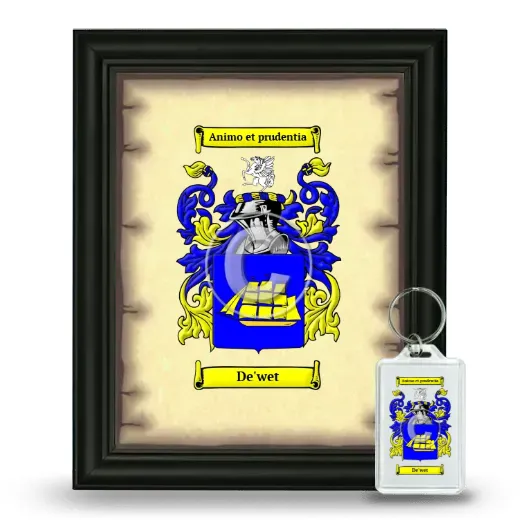 De'wet Framed Coat of Arms and Keychain - Black