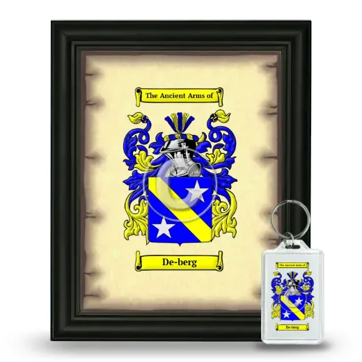 De-berg Framed Coat of Arms and Keychain - Black