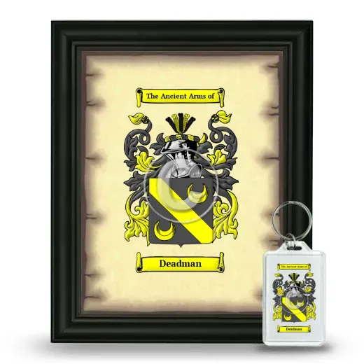 Deadman Framed Coat of Arms and Keychain - Black