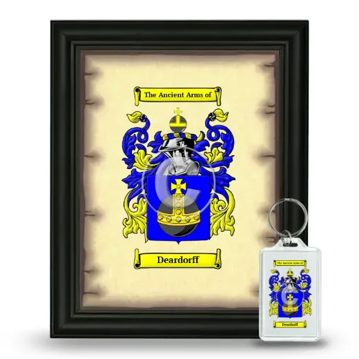 Deardorff Framed Coat of Arms and Keychain - Black