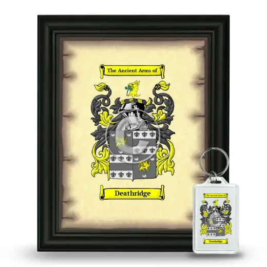 Deathridge Framed Coat of Arms and Keychain - Black