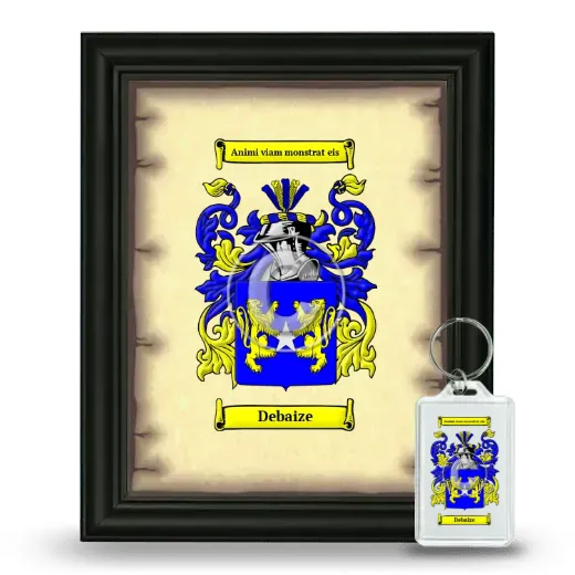 Debaize Framed Coat of Arms and Keychain - Black