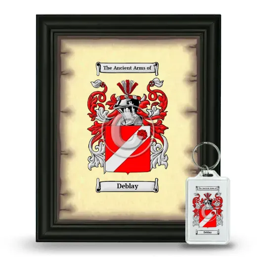 Deblay Framed Coat of Arms and Keychain - Black