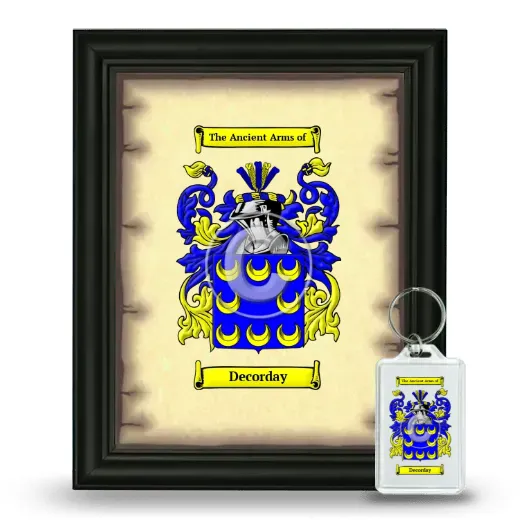 Decorday Framed Coat of Arms and Keychain - Black